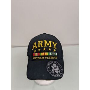 U.S Army Military VIETNAM VETERAN HAT U.S MILITARY OFFICIAL BALL CAP U.S.A MADE
